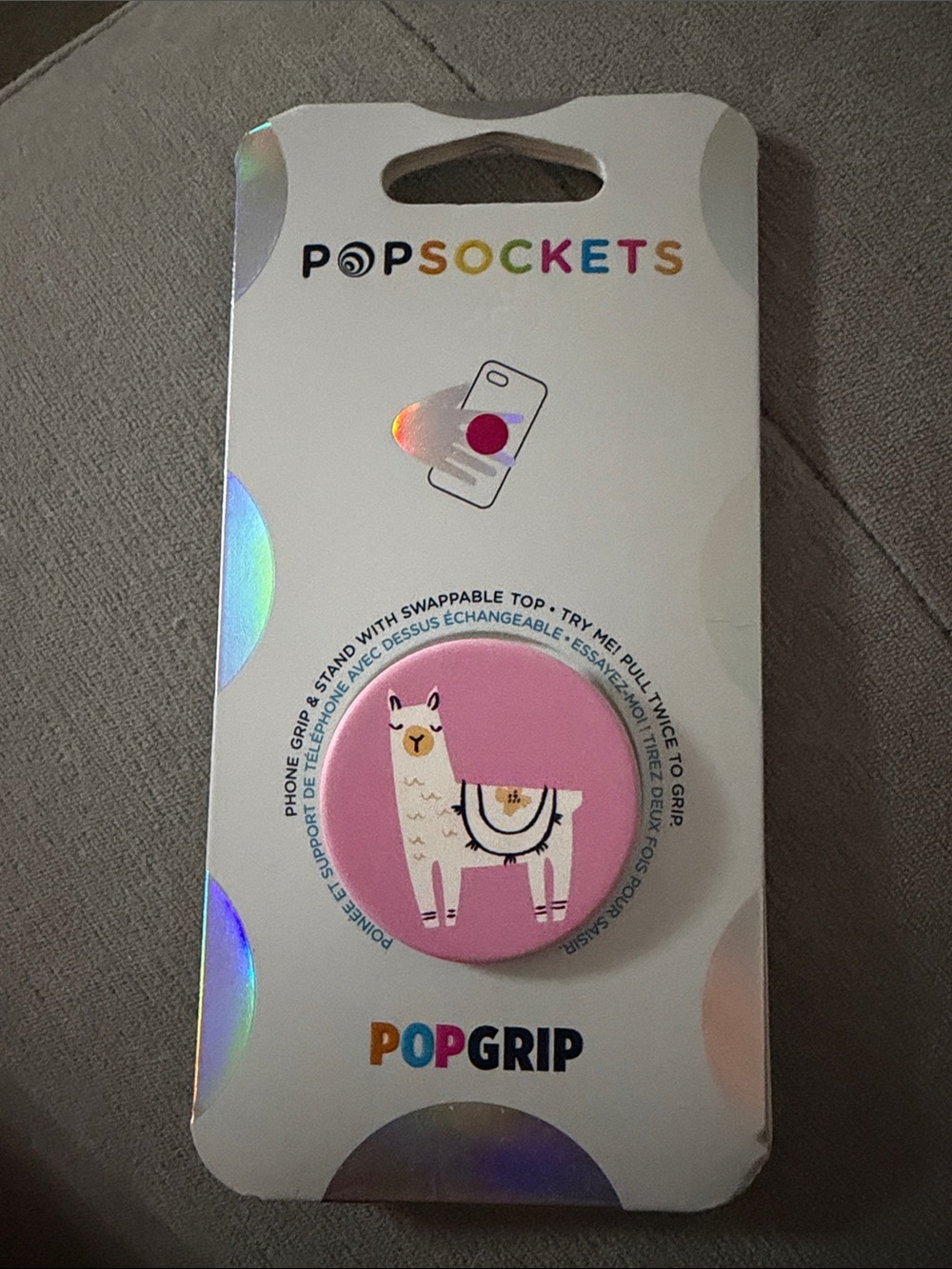 PopSocket PopGrip Pink Llama Phone Grip